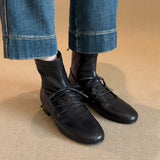 Madeline | Lace-Up Leather-Look Ankle Boots for Women