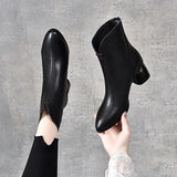 Cleo | Women's Elegant Ankle Boots with Glossy Detail