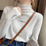 Amelie | Oversized Turtleneck Sweater with Embroidered Details