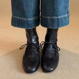 Madeline | Lace-Up Leather-Look Ankle Boots for Women