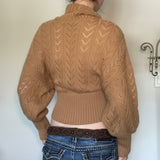Maren | Cropped Knit Turtleneck Sweater with Button Details