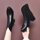 Cleo | Women's Elegant Ankle Boots with Glossy Detail