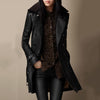 Wilhelmine | Elegant Black Double-Breasted Coat with Teddy Collar