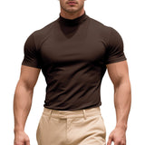 Adrian | Fitted Short-Sleeve Turtleneck Shirt for Men