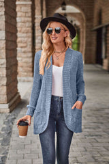 Gabriella | Longline Cardigan with Patch Pockets for Women