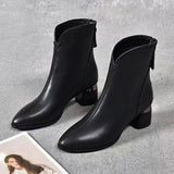 Cleo | Women's Elegant Ankle Boots with Glossy Detail