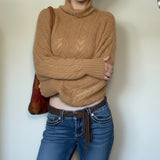 Maren | Cropped Knit Turtleneck Sweater with Button Details