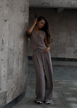 Scarlett | Elegant Waistcoat and Wide-Leg Trousers Set