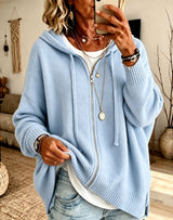 Xandra | Women's Oversized Hooded Zip Cardigan