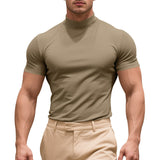 Adrian | Fitted Short-Sleeve Turtleneck Shirt for Men