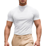 Adrian | Fitted Short-Sleeve Turtleneck Shirt for Men
