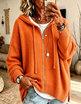 Xandra | Women's Oversized Hooded Zip Cardigan