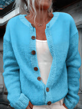 Daphne | Cozy Knit Cardigan with Wooden Buttons