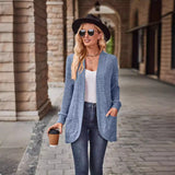 Gabriella | Longline Cardigan with Patch Pockets for Women