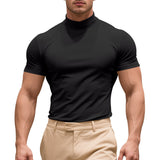Adrian | Fitted Short-Sleeve Turtleneck Shirt for Men