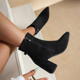 Clara | Elegant Ankle Boots with Buckle Detail for Women