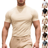 Adrian | Fitted Short-Sleeve Turtleneck Shirt for Men