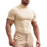 Adrian | Fitted Short-Sleeve Turtleneck Shirt for Men