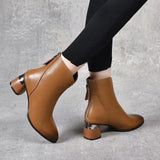 Cleo | Women's Elegant Ankle Boots with Glossy Detail