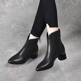 Cleo | Women's Elegant Ankle Boots with Glossy Detail