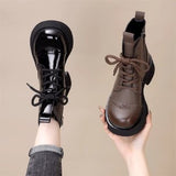 Freya | Women’s Lace-Up Combat Boots with Buckle Detail