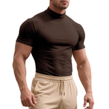 Adrian | Fitted Short-Sleeve Turtleneck Shirt for Men
