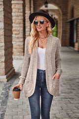 Gabriella | Longline Cardigan with Patch Pockets for Women