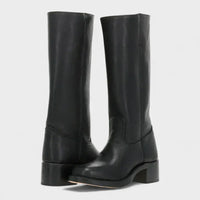 Livia | Women's Knee-High Boots with Retro Silhouette & Block Heel