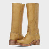 Livia | Women's Knee-High Boots with Retro Silhouette & Block Heel