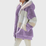 Angela | Cozy Multicolor Hooded Puffer Jacket