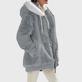 Angela | Cozy Multicolor Hooded Puffer Jacket
