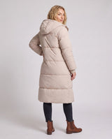 Evelyn | Longline Hooded Puffer Coat for Women