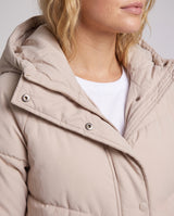 Evelyn | Longline Hooded Puffer Coat for Women