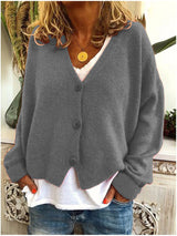 Camille | Women's Soft V-Neck Knit Cardigan