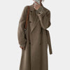 Sienna | Women's Long Coat with Double-Breasted Front & Tie Belt