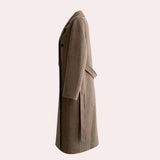 Sienna | Women's Long Coat with Double-Breasted Front & Tie Belt