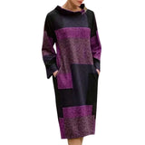Tessa | Retro-Inspired Patchwork Maxi Dress