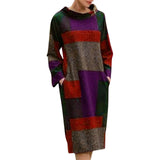 Tessa | Retro-Inspired Patchwork Maxi Dress