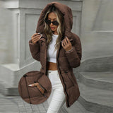 Valerie | Hooded Puffer Coat with Adjustable Waist