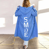 Isadora | Oversized Hooded Dress with Graphic Print