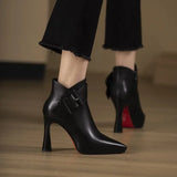 Isabelle | Elegant High-Heeled Ankle Boots for Women