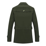 Alexander | Men's Short Trenchcoat with Structured Collar and Button Front