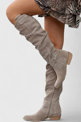 Georgia | Vintage Knee-High Boots with Low Block Heel