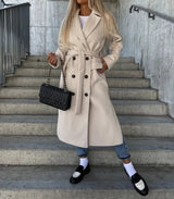 Katherine | Oversized Double-Breasted Coat with Lapel Collar