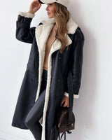 Sophia | Women's Teddy-Lined Trench Coat with Double-Breasted Buttons & Waist Belt