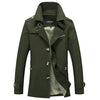 Alexander | Men's Short Trenchcoat with Structured Collar and Button Front