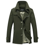Alexander | Men's Short Trenchcoat with Structured Collar and Button Front