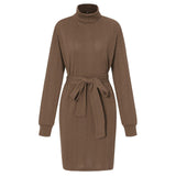 Olive | Elegant Bodycon Turtleneck Dress