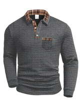 Sebastian | Men's Textured Long-Sleeve Polo Shirt