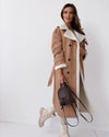 Sophia | Women's Teddy-Lined Trench Coat with Double-Breasted Buttons & Waist Belt